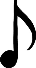 Eighth Note Vinyl Decal