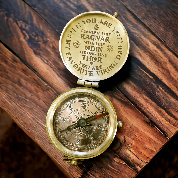 Engraved Compass - Viking - To My Dad - You Are My Favorite Viking Dad - Gpb18041