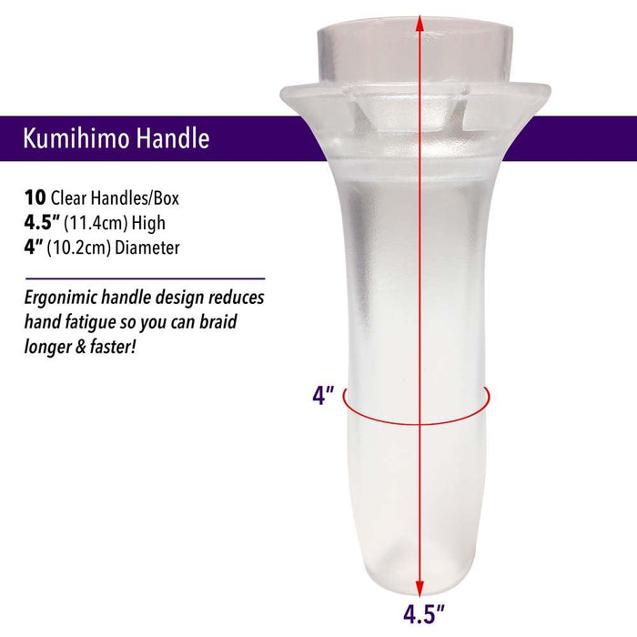 Ergonomic Kumihimo Clear Plastic Handle