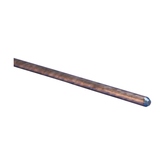 Erico Copper-Bonded Ground Rod, Pointed, 5/8" dia, 6', 10 mil Plating, 5.1 lb
