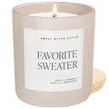 Favorite Sweater Soy Candle - Tan Matte Jar - 15 oz (Cashmere and Vanilla) -