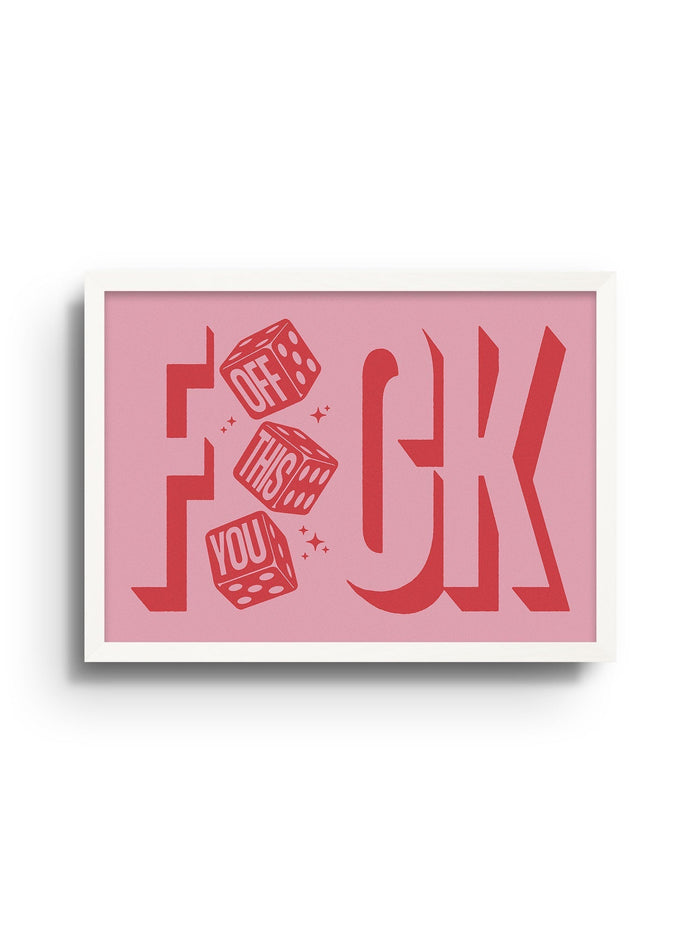 FCK - Red & Pink - whatsalexdrawn - East Side Studio - Art Prints