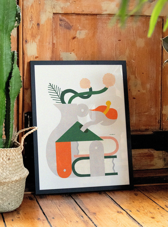 Flower and Base 05 - Monu - East Side Studio - Art Prints