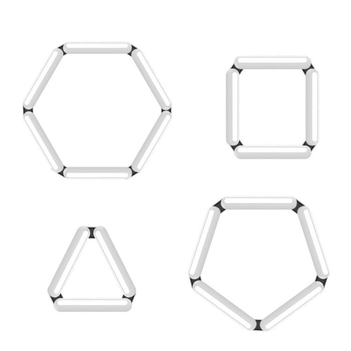 Foldable Beauty Fill Light for Mobiles: white, light gray set of white segmented geometric shapes, minimal geometric style
