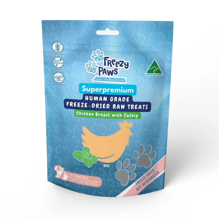 Freeze Dried Chicken Breast with Catnip 80g