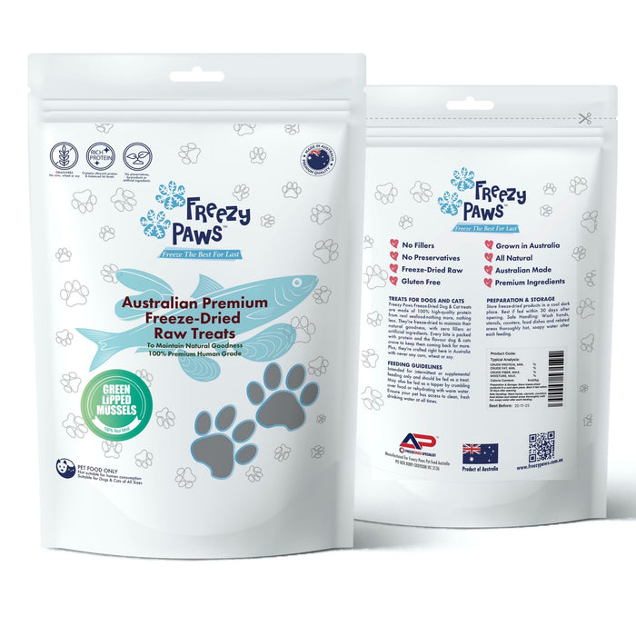 Freeze Dried NZ Green Lipped Mussels 50g