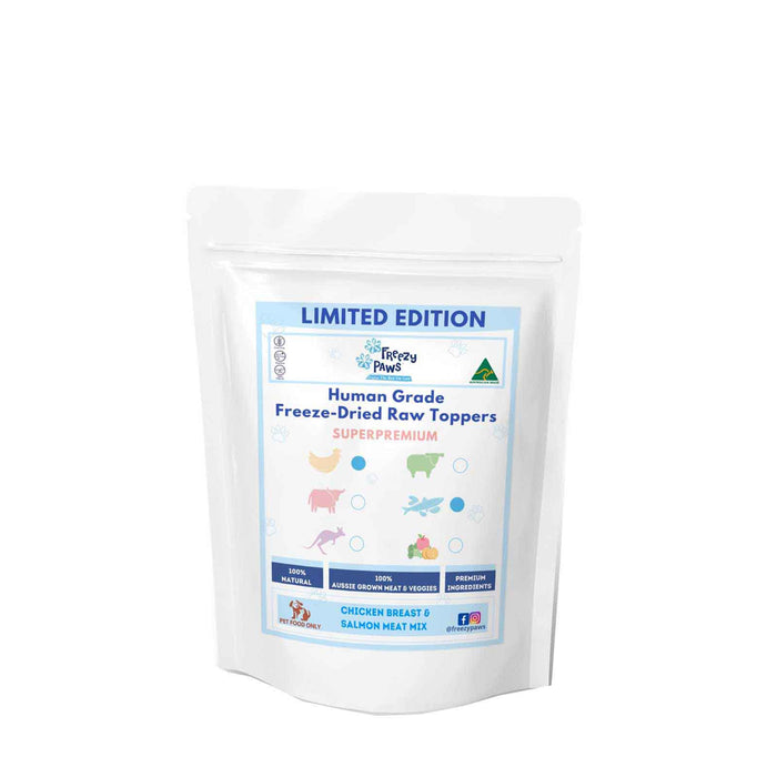 Freezy Paws Freeze-Dried  Chicken Breast and Salmon Raw Topper Mix 80g