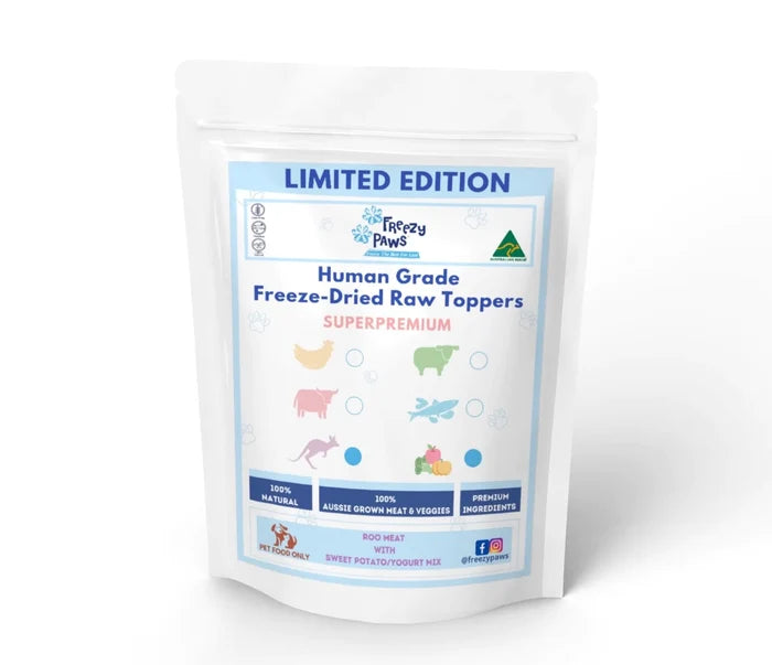 Freezy Paws Freeze-Dried Kangaroo with Sweet Potato&Yoghurt Raw Topper Mix 80g