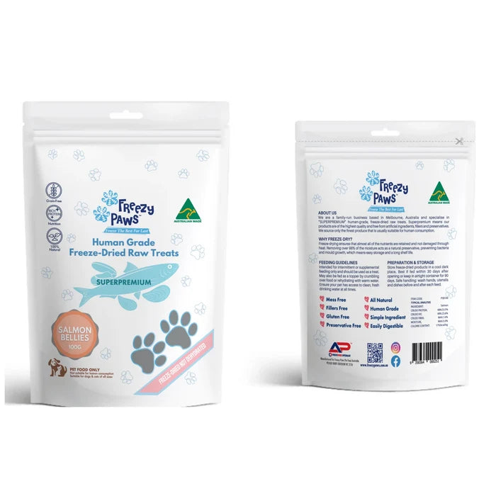 Freezy Paws Freeze-Dried Salmon Bellies 100g