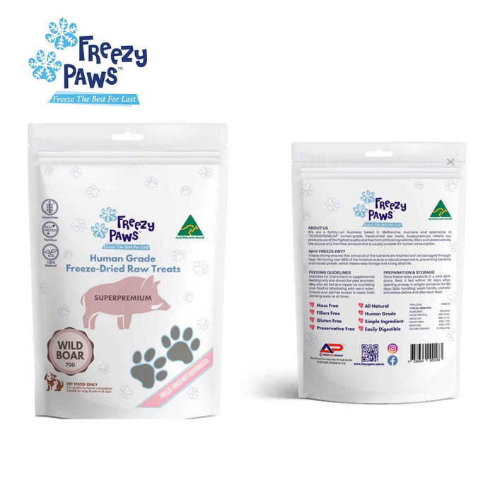 Freezy Paws Freeze-Dried Wild Boar 70g