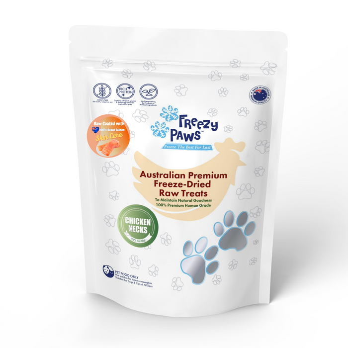 Freezy Paws Salmon&Yoghurt Coated Chicken Neck Raw Treats 100g