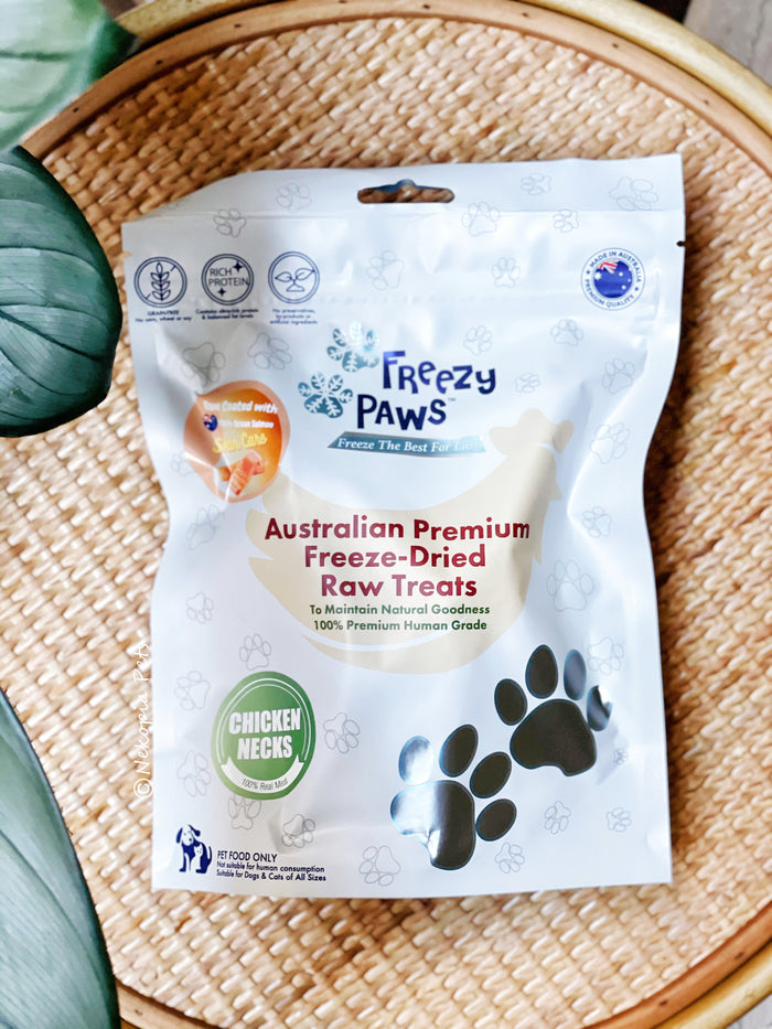 Freezy Paws Salmon&Yoghurt Coated Chicken Neck Raw Treats 100g