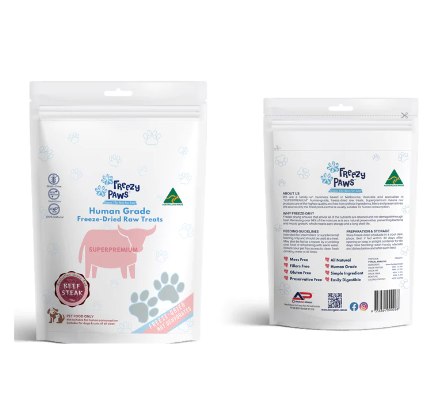 Freezy Pawsf Freeze-Dried Grass Fed Beef Steak 70g