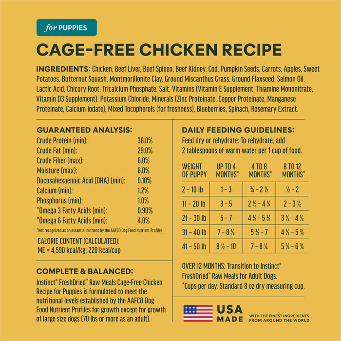 FreshDried Raw Meals for Puppies Chicken Recipe