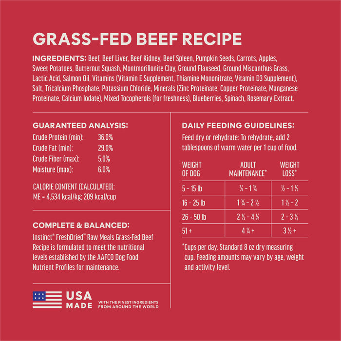 FreshDried Raw Meals Grass-Fed Beef Recipe