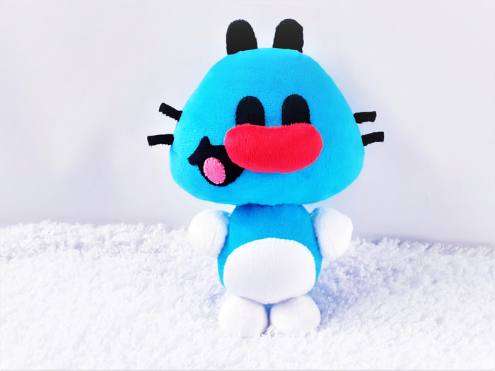Funny blue cat plush