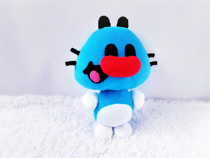 Funny blue cat plush