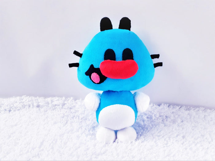 Funny blue cat plush