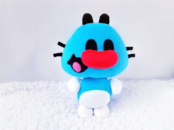 Funny blue cat plush