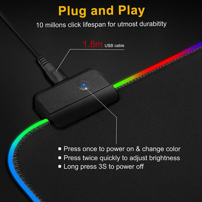 Gaming RGB Mouse Pad with Precision: black, purple RGB wireless charging mouse pad with wrist rest, gaming style