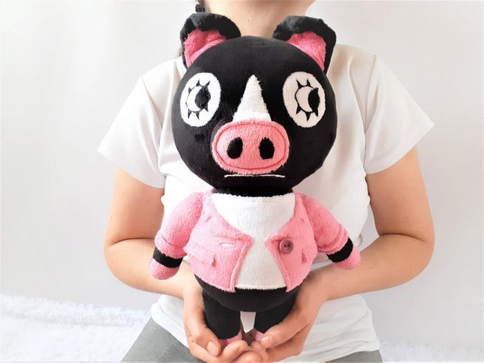Handmade custom Agnes the pig plush