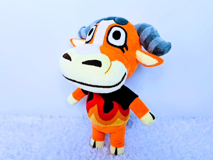 Handmade custom Angus the bull plush