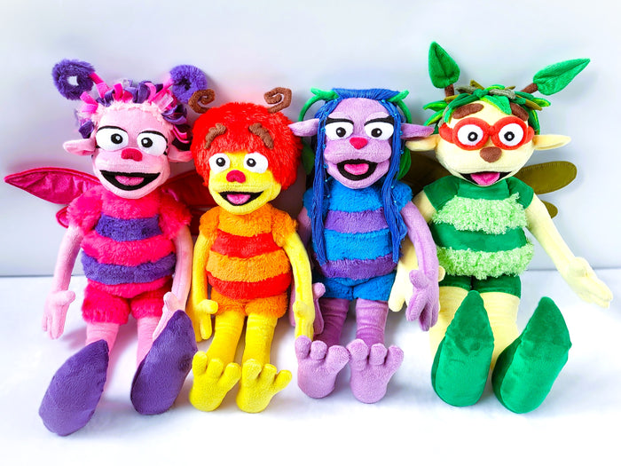 Handmade custom Basil, Ginger, Baby Root, Lily plushies
