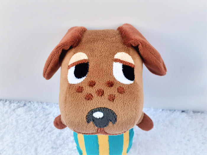 Handmade custom Bea the dog plush