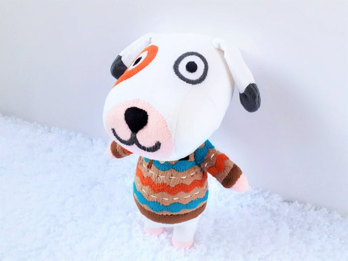 Handmade custom Bones the dog plush