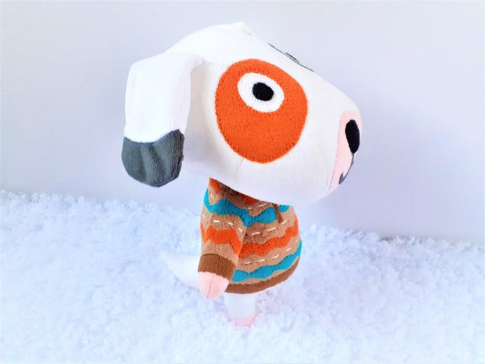 Handmade custom Bones the dog plush