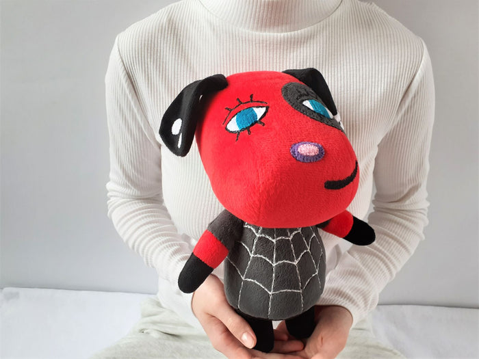 Handmade custom Cherry the dog plush
