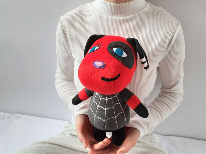 Handmade custom Cherry the dog plush