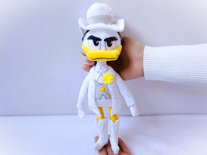 Handmade custom D. Rockerduck plush