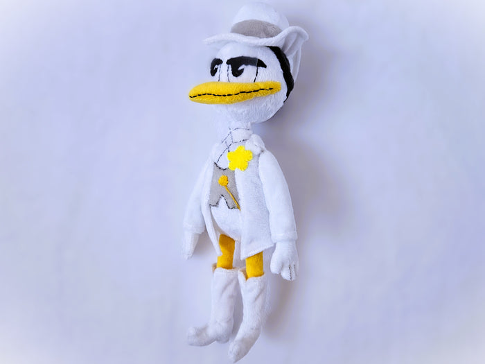 Handmade custom D. Rockerduck plush