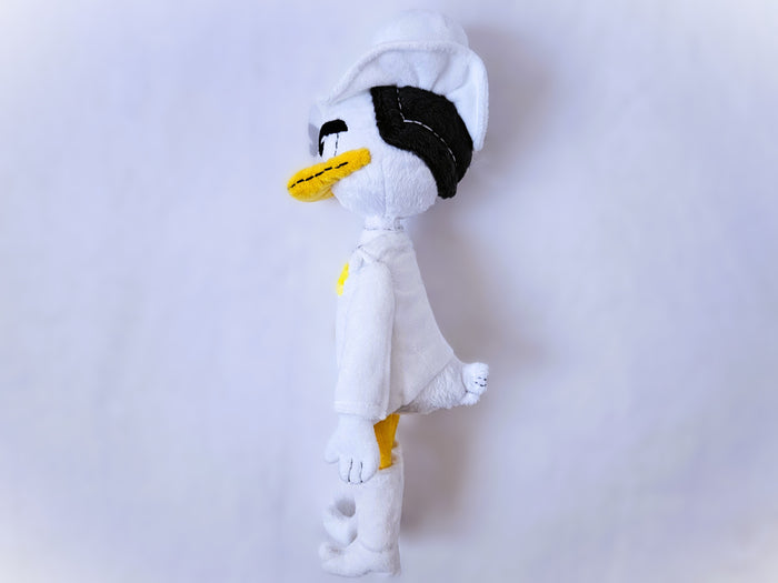 Handmade custom D. Rockerduck plush