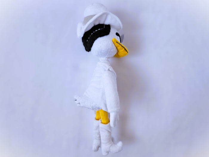 Handmade custom D. Rockerduck plush
