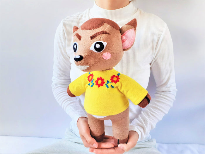 Handmade custom Deirdre the deer plush