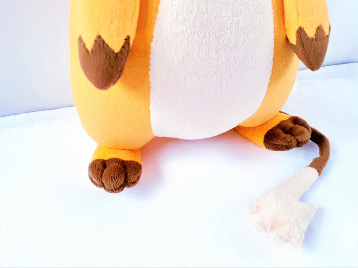 Handmade custom Fat Raichu plush from drawing
