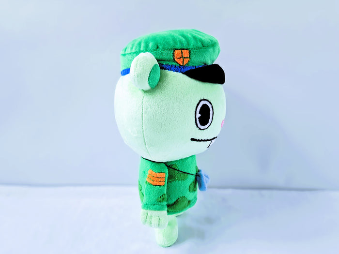 Handmade custom Flippy the green bear plush