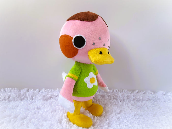 Handmade custom Freckles the duck plush