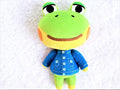 Handmade custom Henry the frog plush