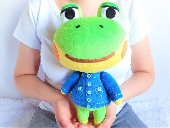 Handmade custom Henry the frog plush
