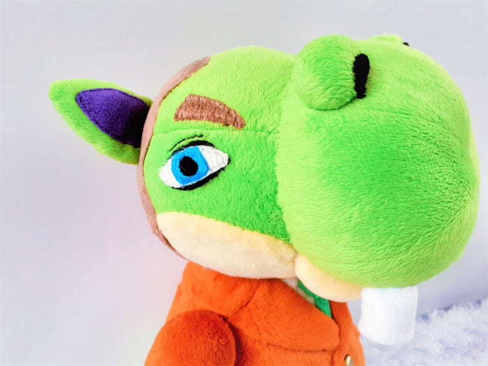 Handmade custom Hippeux the hippo plush