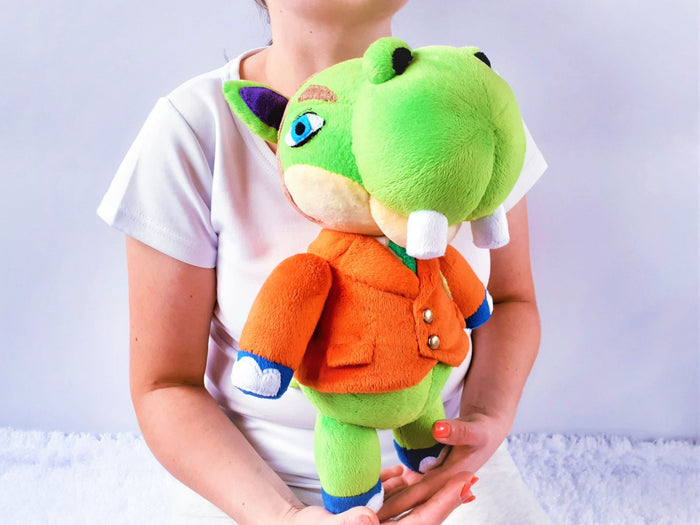 Handmade custom Hippeux the hippo plush
