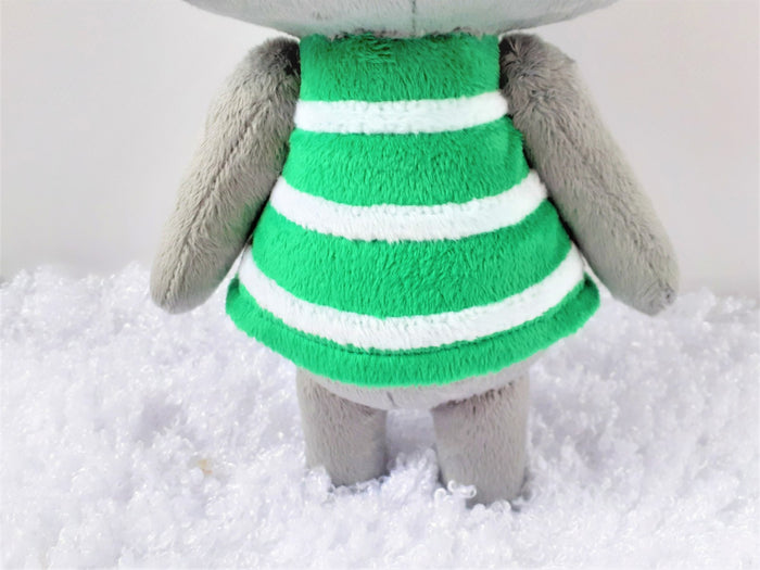 Handmade custom Huck the frog plush