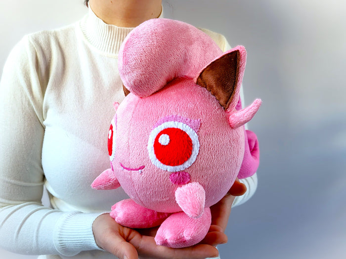 Handmade custom Jigglypuff plush with scream tail