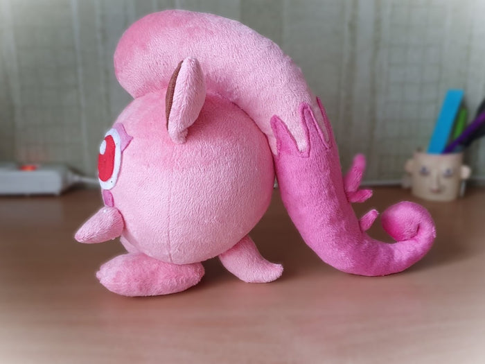 Handmade custom Jigglypuff plush with scream tail