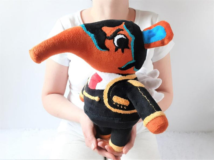 Handmade custom Olaf the anteater plush amiibo