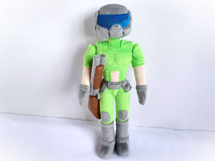 Handmade custom Old Doomguy plush