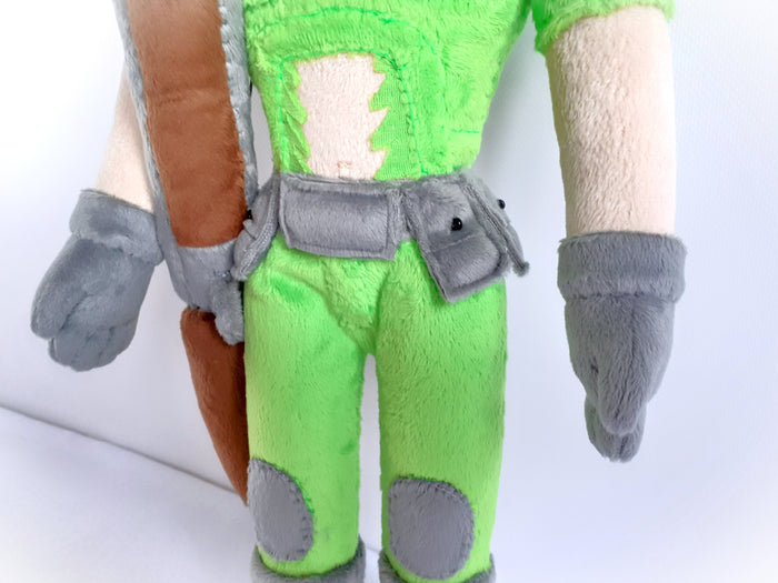 Handmade custom Old Doomguy plush